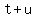 +t+%2B+u+