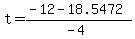 +t+=+%28+-12+-+18.5472+%29+%2F+%28-4%29+