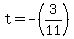 +t+=+-%283%2F11%29+