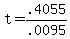 +t+=+.4055+%2F+.0095+