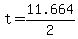 +t+=+11.664%2F2+