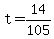 +t+=+14%2F105+