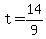 +t+=+14%2F9+