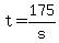+t+=+175%2Fs+