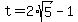 +t+=+2%2Asqrt%285%29+-+1+