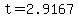 +t+=+2.+9167+