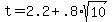 +t+=+2.2+%2B+.8%2Asqrt%2810%29+