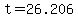 +t+=+26.206+