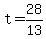 +t+=+28%2F13+