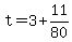 +t+=+3+%2B+11%2F80+