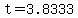 +t+=+3.8333+