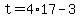 +t+=+4%2A17+-+3+
