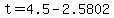 +t+=+4.5+-+2.5802+