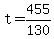 +t+=+455%2F130+
