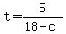 +t+=+5+%2F+%28+18+-+c+%29+