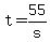 +t+=+55%2Fs+
