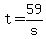 +t+=+59%2Fs+