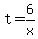 +t+=+6%2Fx+