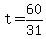 +t+=+60%2F31+