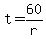 +t+=+60%2Fr+