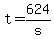 +t+=+624%2Fs+
