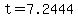 +t+=+7.2444+
