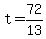 +t+=+72%2F13+