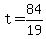 +t+=+84%2F19+