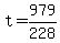 +t+=+979%2F228+