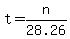 +t+=+n%2F28.26+