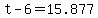 +t+-+6+=+15.877+