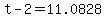 +t+-2+=+11.0828+