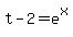 +t-2=e%5Ex+