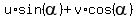 +u%2Asin%28alpha%29%2Bv%2Acos%28alpha%29