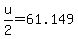 +u%2F2+=+61.149+