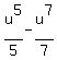 +u%5E5%2F5+-+u%5E7%2F7