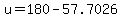 +u+=+180+-+57.7026+
