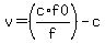 +v=+%28+c%2F+f%2Af0%29-c
