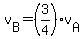 +v%5BB%5D+=+%283%2F4%29%2Av%5BA%5D+
