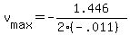 +v%5Bmax%5D+=+-1.446%2F%282%2A%28-.011%29%29+