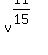 +v%5E%2811%2F15%29+