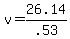 +v+=+26.14%2F.53+