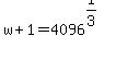 +w%2B1+=+4096%5E%281%2F3%29+