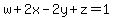 +w%2B2x-2y%2Bz=1+