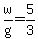 +w%2Fg+=+5%2F3+