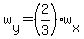 +w%5By%5D+=+%282%2F3%29w%5Bx%5D+