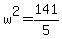 +w%5E2+=141%2F5
