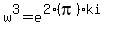 +w%5E3+=+e%5E%282%28pi%29ki%29+