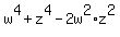+w%5E4+%2B+z%5E4+-+2w%5E2+%2A+z%5E2