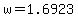 +w+=+1.6923+